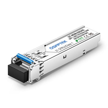 Cisco GLC-BX-U Compatible 1000BASE-BX-U BiDi SFP 1310nm-TX/1550nm-RX 3km DOM LC SMF Transceiver Module
